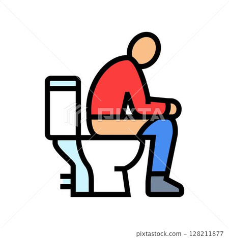 bowel movement diarrhea color icon vector illustration bowel movement diarrhea color icon vector illustration 128211877