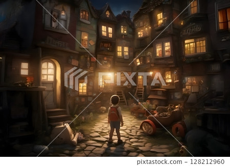 Fragments of memories scattered throughout the toy town 128212960