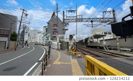 Scenery around Hankyu Senriyama Station in Suita City, Osaka Prefecture 128214212