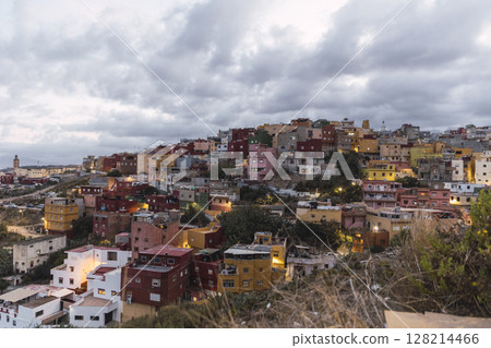 General view of the neighborhood of Principe Alfonso in Ceuta 128214466