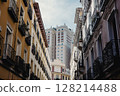 Partial view of the Riu Plaza hotel, in Madrid's Plaza de Espana 128214488