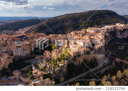 Bird's eye view of Cuenca, Castilla-La Mancha, Spain 128215704