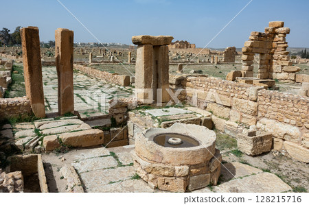Ruins of ancient Sufetula town, modern Sbeitla, Tunisia Ruins of ancient Sufetula town, modern Sbeitla, Tunisia 128215716