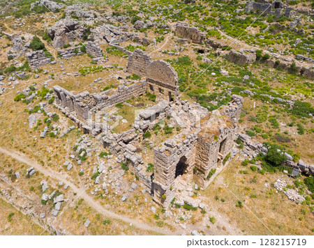 Remains of Roman Baths at Sillyon, Turkey Remains of Roman Baths at Sillyon, Turkey 128215719