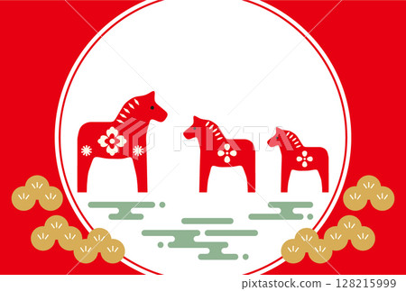 2026年新年賀卡。 2026新年賀卡模板,附馬年生肖。現代日式新年賀卡。 2026年新年賀卡。 2026新年賀卡模板,附馬年生肖。現代日式新年賀卡。 128215999