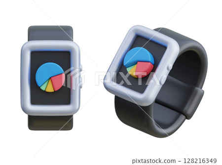 chart screen smart watch 3D Icon 128216349