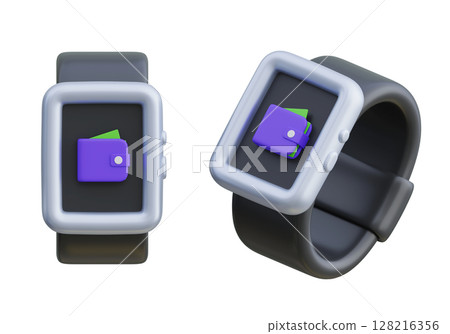 wallet screen smart watch 3D Icon 128216356