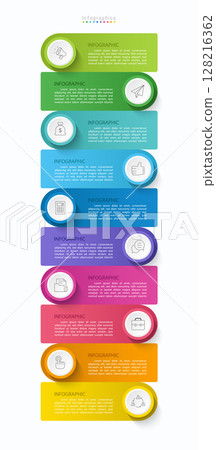 Infographic 10 options design elements for your business data. Vector Illustration. Infographic 10 options design elements for your business data. Vector Illustration. 128216362