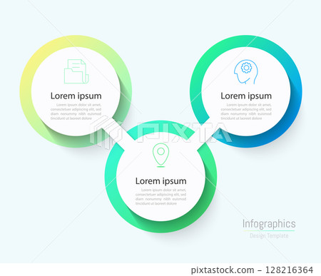 Infographic 3 options design elements for your business data. Vector Illustration. Infographic 3 options design elements for your business data. Vector Illustration. 128216364