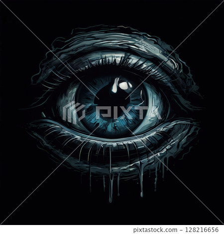 an AI Image Generator, Detailed Artistic Drawing of an Eye 128216656