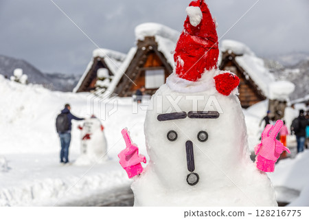 Snow-covered winter World Heritage Site Shirakawa Village (Shirakawa-go) Gifu Prefecture: January Snow-covered winter World Heritage Site Shirakawa Village (Shirakawa-go) Gifu Prefecture: January 128216775