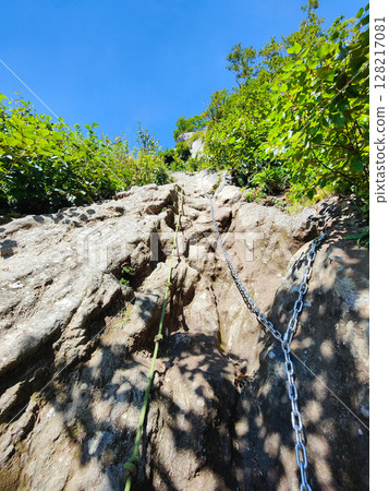 Climbing Mt. Myoko in summer (chain section) 128217081