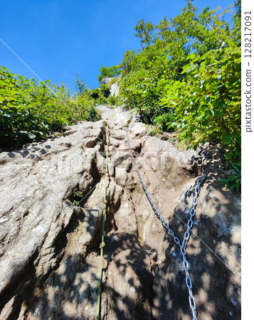 Climbing Mt. Myoko in summer (chain section) 128217091