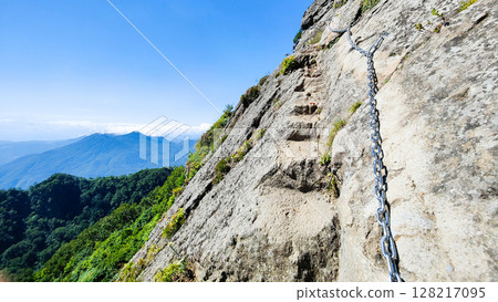 Climbing Mt. Myoko in summer (chain section) 128217095