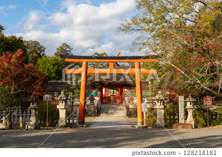 Located within Yoshida Shrine, the Omoto Shrine is a shrine with a distinctive octagonal building. Kyoto Prefecture, Kyoto City, Sakyo Ward Located within Yoshida Shrine, the Omoto Shrine is a shrine with a distinctive octagonal building. Kyoto Prefecture, Kyoto City, Sakyo Ward 128218181