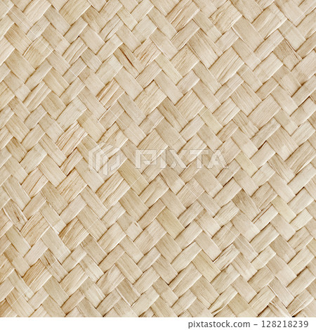 Pattern of reed weaving mat with vintage style for background and design art work. Pattern of reed weaving mat with vintage style for background and design art work. 128218239