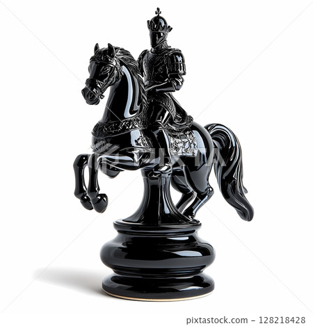 Black Metal Chess Knight 128218428