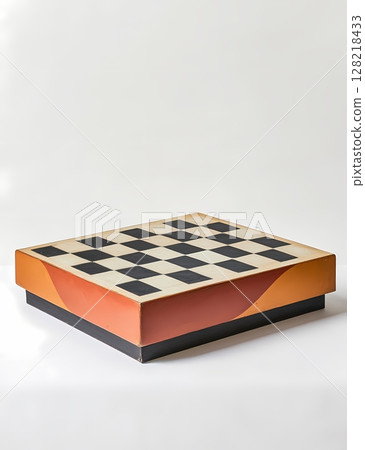 黑白相間的西洋棋盤 128218433