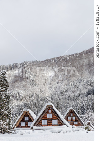 Snow-covered winter World Heritage Site Shirakawa Village (Shirakawa-go) Gifu Prefecture: January Snow-covered winter World Heritage Site Shirakawa Village (Shirakawa-go) Gifu Prefecture: January 128218517