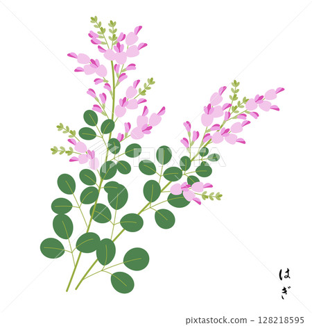 Seven autumn herbs, bush clover 128218595