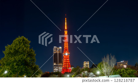 Tokyo Tower Christmas Light-up 2024 128218787