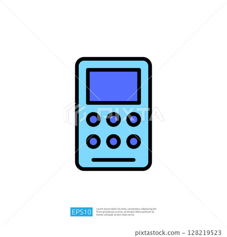 Digital Calculator Icon Representing Modern Educational and Scientific Tools for Mathematics and Data Calculation 128219523