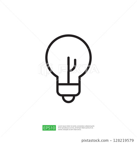 Light Bulb Icon Representing Ideas And Innovation In Education And Science Concepts 128219579