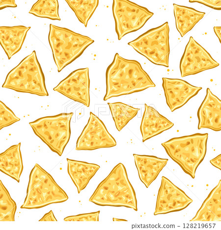 Vector Nachos Seamless Pattern 128219657