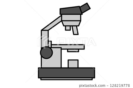 Microscope simple line icon 128219778