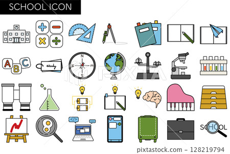School and study simple line icon set School and study simple line icon set 128219794