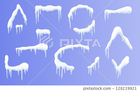 Winter Wonderland Banners: Customizable Shapes for Ads 128219921