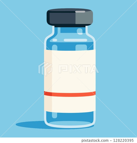 medical vaccine vial illustration 128220395