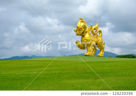Golden Singha Statue Golden Singha Statue 128220398