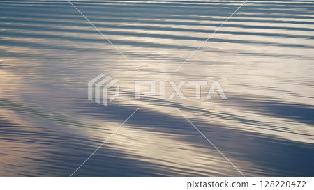 Water clear surface effect ripple liquid background design pattern Abstract wave water surface backdrop. Calm nature reflection 128220472