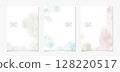 3 types of Japanese-style cover designs drawn with watercolors_C [white background] 128220517