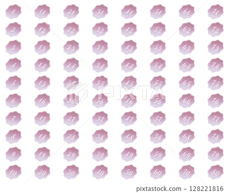 Number icon (cloud gradient blur dull pink) 128221816