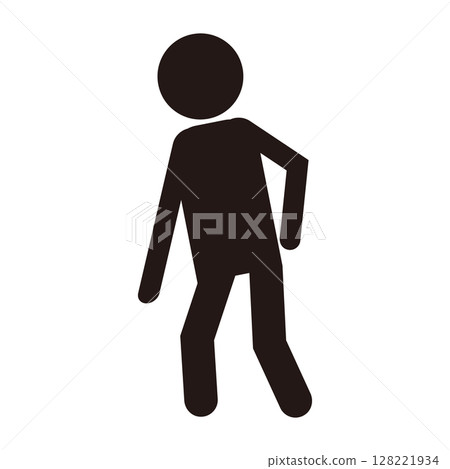 Pictogram of a person suffering from back pain Pictogram of a person suffering from back pain 128221934