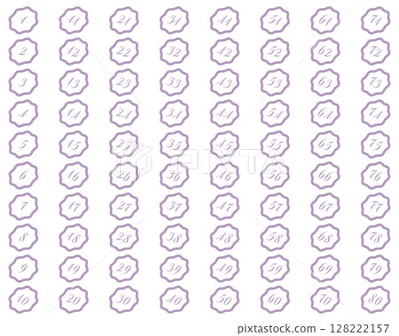 Number icon (cloud outline mauve) Number icon (cloud outline mauve) 128222157