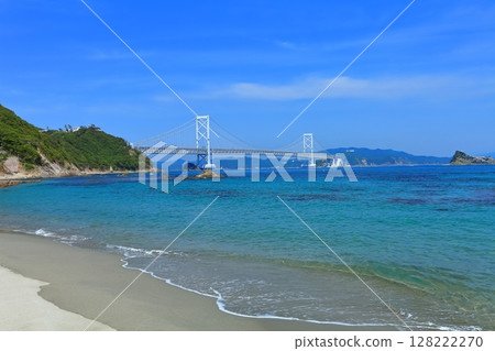 [Tokushima Prefecture] The Naruto Strait and Onaruto Bridge on a clear day 128222270