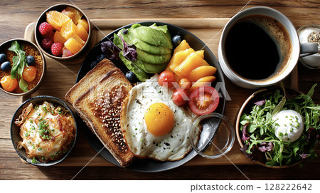 A luxurious "breakfast plate" for a refreshing morning 128222642