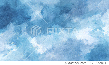 柔和的水彩藍色背景圖 128222811
