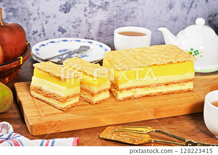 Lemon napoleon cake Lemon napoleon cake 128223415