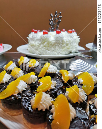 Egypt desserts as nice food background 128223438