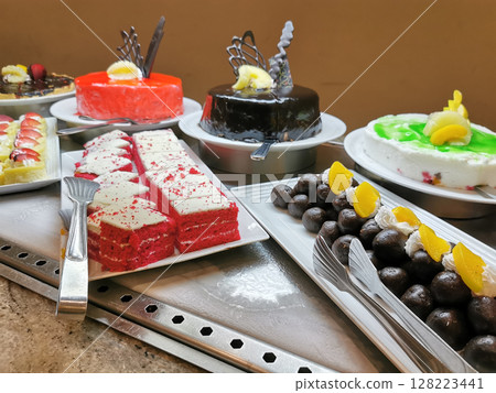Egypt desserts as nice food background 128223441