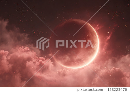Fantastic lunar eclipse AI images Fantastic lunar eclipse AI images 128223476