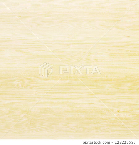 A square background image of a light white wood with fine grained horizontal grain 128223555