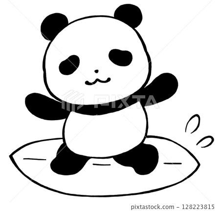 Surfing Panda 128223815