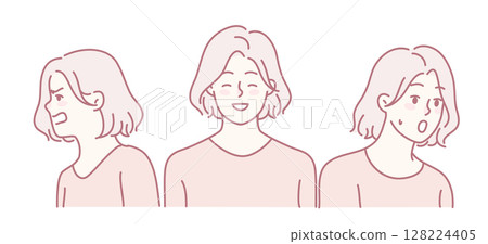 Expressive Character Design Exploring Emotions Through Three Different Views and Angles 128224405