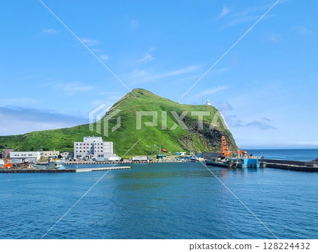 Cape Peshi, the symbol of Rishiri Island and Oshidomari Port Cape Peshi, the symbol of Rishiri Island and Oshidomari Port 128224432
