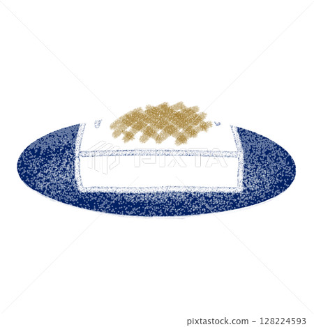 Illustration of mochi (rice cake) 128224593
